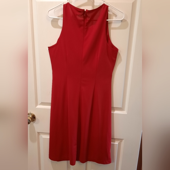 Express Red Wrap Front Sleeveless Dress size 9/10 - Picture 10 of 14